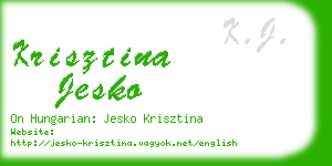 krisztina jesko business card